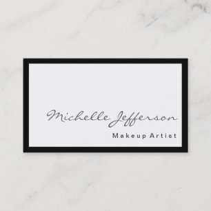 Black Border White Makeust Artist Business Card Visitenkarte