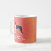 Black Boston Terrier Mein Herz wird immer lächeln Kaffeetasse (Vorderseite Links)