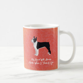 Black Boston Terrier Mein Herz wird immer lächeln Kaffeetasse