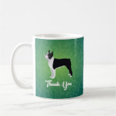 Black Boston Terrier Vielen Dank für Ihr Interesse Kaffeetasse (Links)
