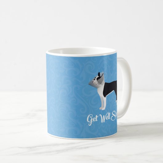 Black Boston Terrier wird bald wieder gut Funny Do Kaffeetasse (VorderseiteRechts)