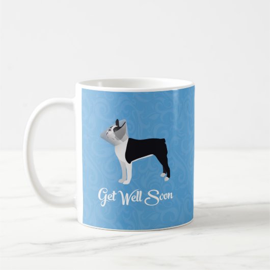 Black Boston Terrier wird bald wieder gut Funny Do Kaffeetasse (Links)