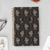 Black | Botanical Snake Personalized Notizblock