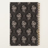 Black | Botanical Snake Personalized Notizblock (Rückseite)