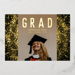 Black Botanicals Grad Foto Gold Foil Ankündigung