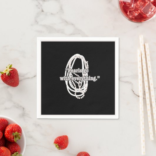 Black Bougie Bling String of Pearls Paris Serviette (Beispiel)