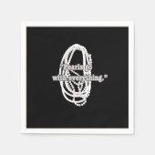 Black Bougie Bling String of Pearls Paris Serviette (Vorderseite)