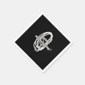 Black Bougie Bling String of Pearls Paris Serviette (Ecke)