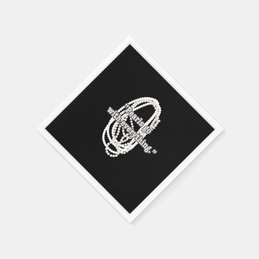 Black Bougie Bling String of Pearls Paris Serviette (Ecke)