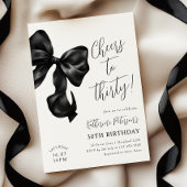 Black Bow 30. Geburtstag Einladung