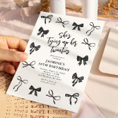 Black Bow 30. Geburtstag Party Einladung