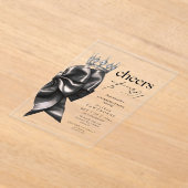  Black Bow 30th Birthday Party Acryleinladungen (Ablage )