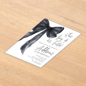 black bow 50th Birthday Party Invitation Acryleinladungen (Ablage )