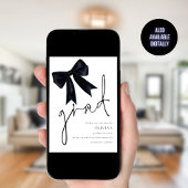 Black Bow Abschluss Grad Save the Date