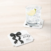 Black Bow Baby Dusche Coquette Ribbon Untersetzer (Vor Ort)