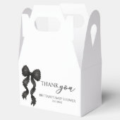 Black Bow Baby Dusche Danke Geschenkschachtel (Geöffnet)