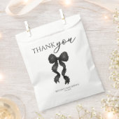 Black Bow Baby Dusche Danke Geschenktütchen (Ausgeschnitten)