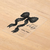 Black Bow Baby Dusche Minimalistische Einladung (Ablage )