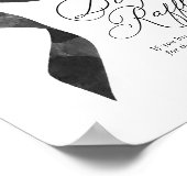 Black Bow Baby Dusche Windeln Raffle Schild (Ecke)