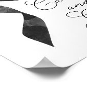 Black Bow Baby Duschkarten und Geschenkschild Poster (Ecke)