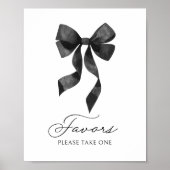 Black Bow Baby Duwer Favorit Schild (Vorne)