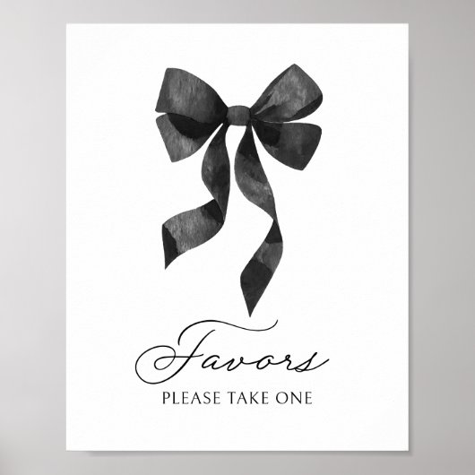 Black Bow Baby Duwer Favorit Schild (Vorne)