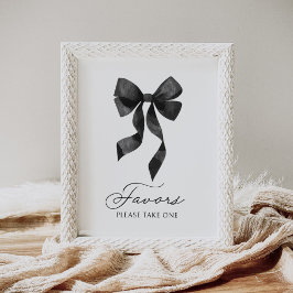 Black Bow Baby Duwer Favorit Schild