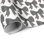 Black Bow Baby oder Brautparty, Geburtstagsparty Geschenkpapier (Rolleneckpunkt)