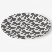 Black Bow Baby oder Brautparty, Geburtstagsparty Pappteller (Schrägansicht)