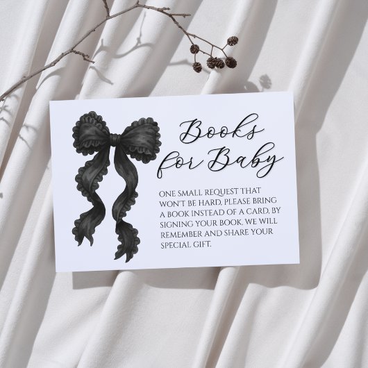 Black Bow Baby Showbücher für Baby Begleitkarte