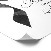 Black Bow Baby Shower Babys sind Sweet Sign Poster (Ecke)