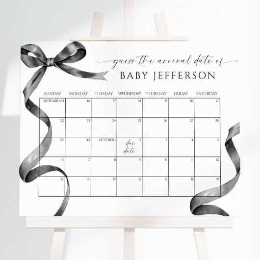 Black Bow Baby Showrate Terminkalender Poster