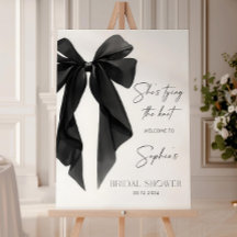 Black Bow Begrüßungszeichen, EDITABLE Sie bindet