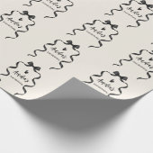 Black Bow Birthday Any Age Geschenkpapier (Ecke)