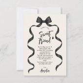 Black Bow Birthday Dankeskarte (Vorderseite)