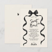 Black Bow Birthday Dankeskarte (Vorne/Hinten)