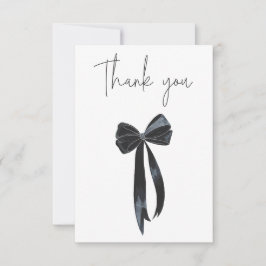 Black Bow Birthday Dankeskarte