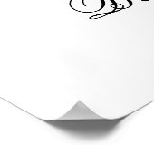 Black Bow Brautparty Begrüßungszeichen Poster (Ecke)