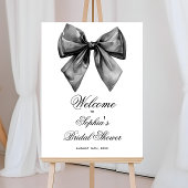 Black Bow Brautparty Begrüßungszeichen Poster
