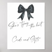 Black Bow Brautparty Cards und Geschenke Poster (Vorne)