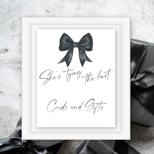 Black Bow Brautparty Cards und Geschenke Poster
