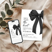 Black Bow Brautparty Einladung