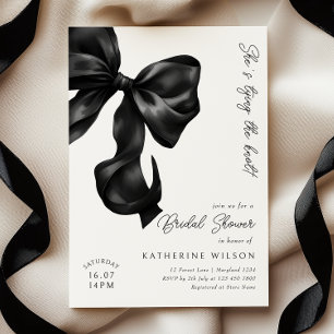Black Bow Brautparty Einladung