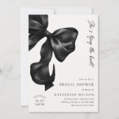 Black Bow Brautparty Einladung (Vorderseite)