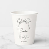 Black Bow Brautparty Pappbecher (Vorderseite)