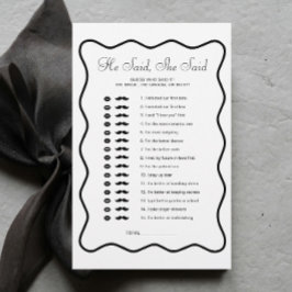 Black Bow Brautparty sagte er sagte, sie sagte Gam