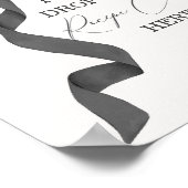 Black Bow Brautparty Share a Rezept Card Sign Poster (Ecke)