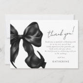 Black Bow Brautparty Vielen Dank Karte (Vorderseite)