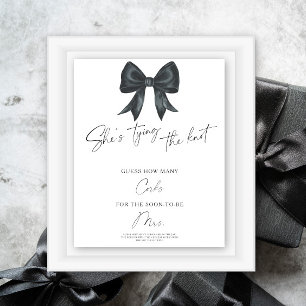 Black Bow Brautparty wie viele Korken Poster
