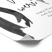 Black Bow Brautparty Wo waren sie Game Sign Poster (Ecke)